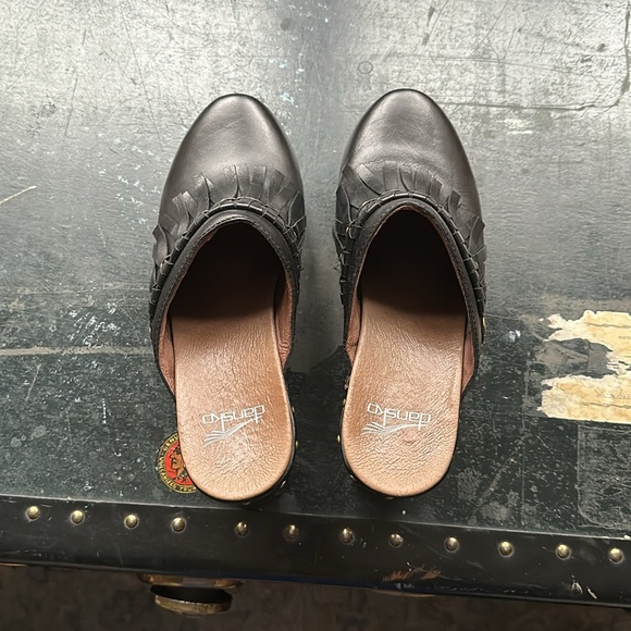 Dansko Deni Fringed Clogs - Picture 2 of 8